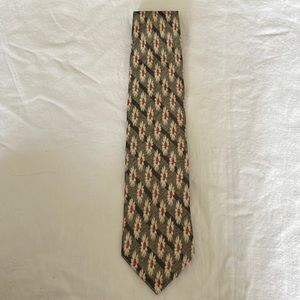 NWT Ermenegildo Zegna Flower Print Silk Tie